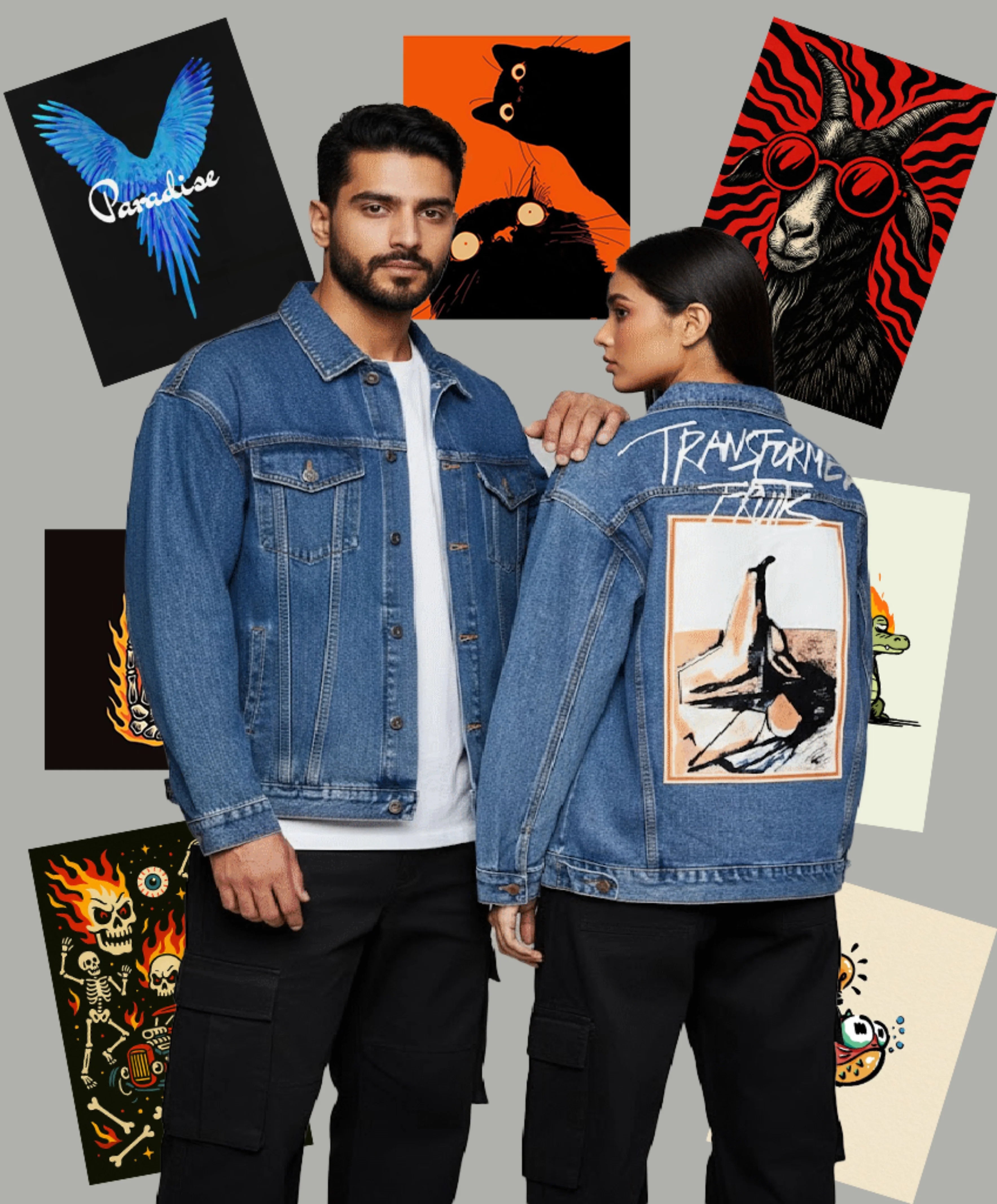 Denim Jacket Changeable Back