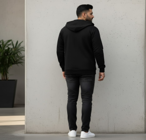 The Ultimate Comfort: Velvet Lined Cotton Fleece Zip-Up Hoodie