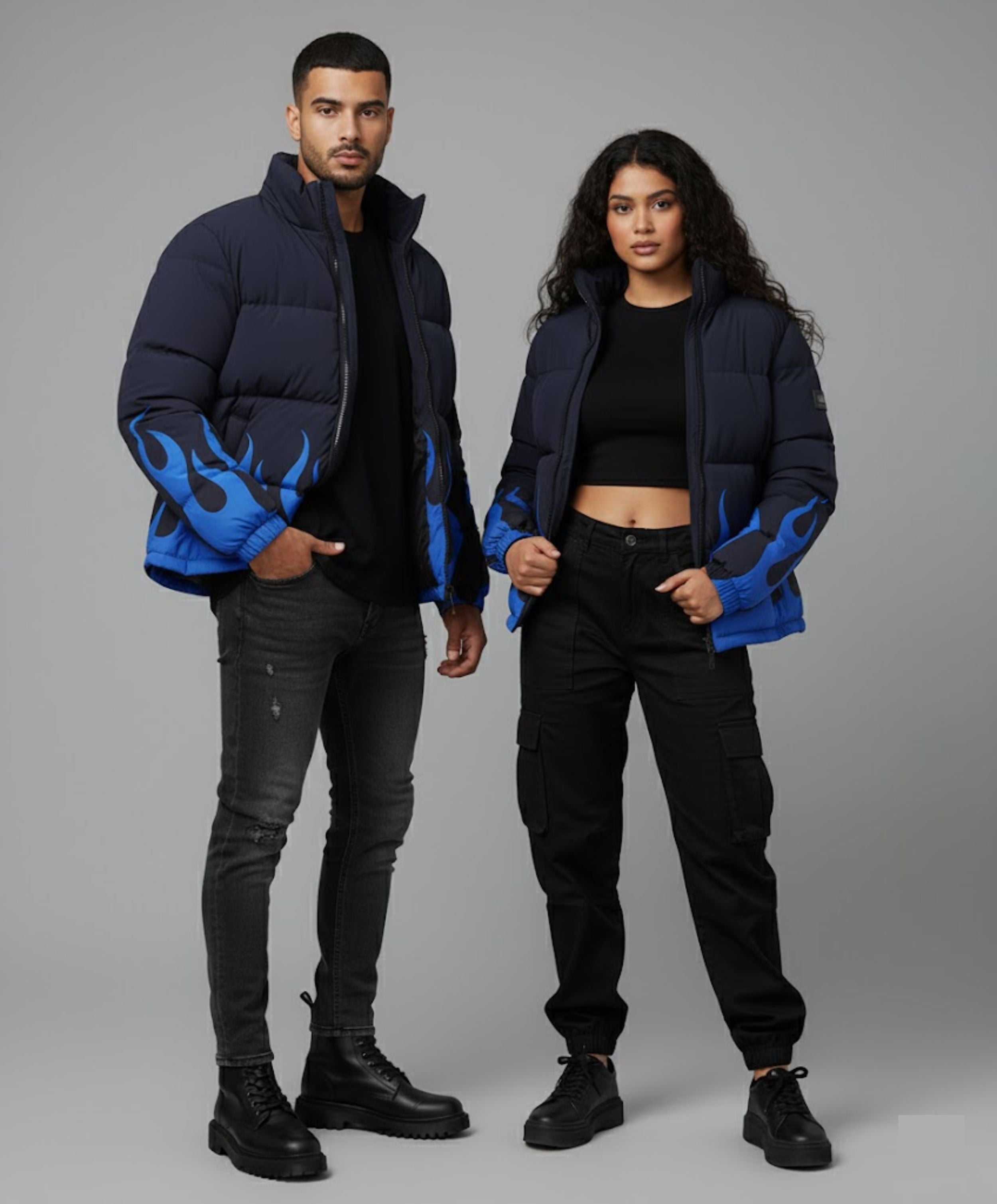 Flames Puffer Jacket