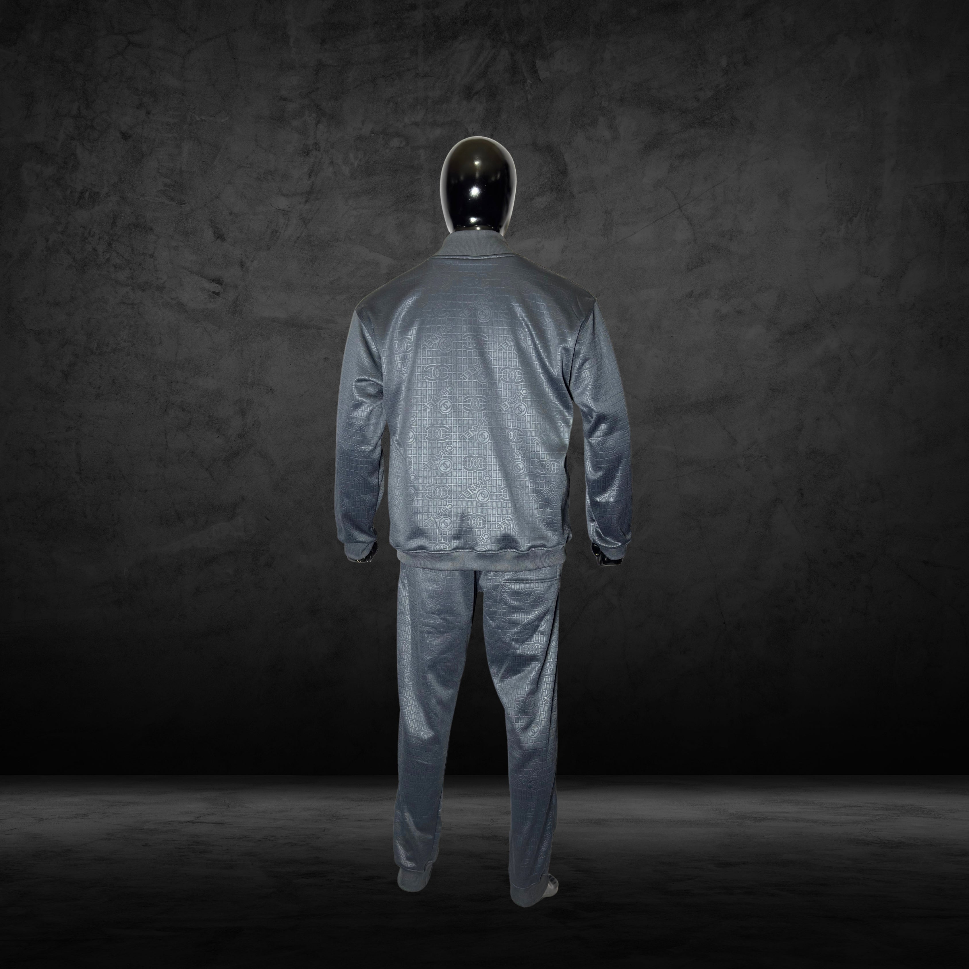 Channel Embossed Jogging Suit