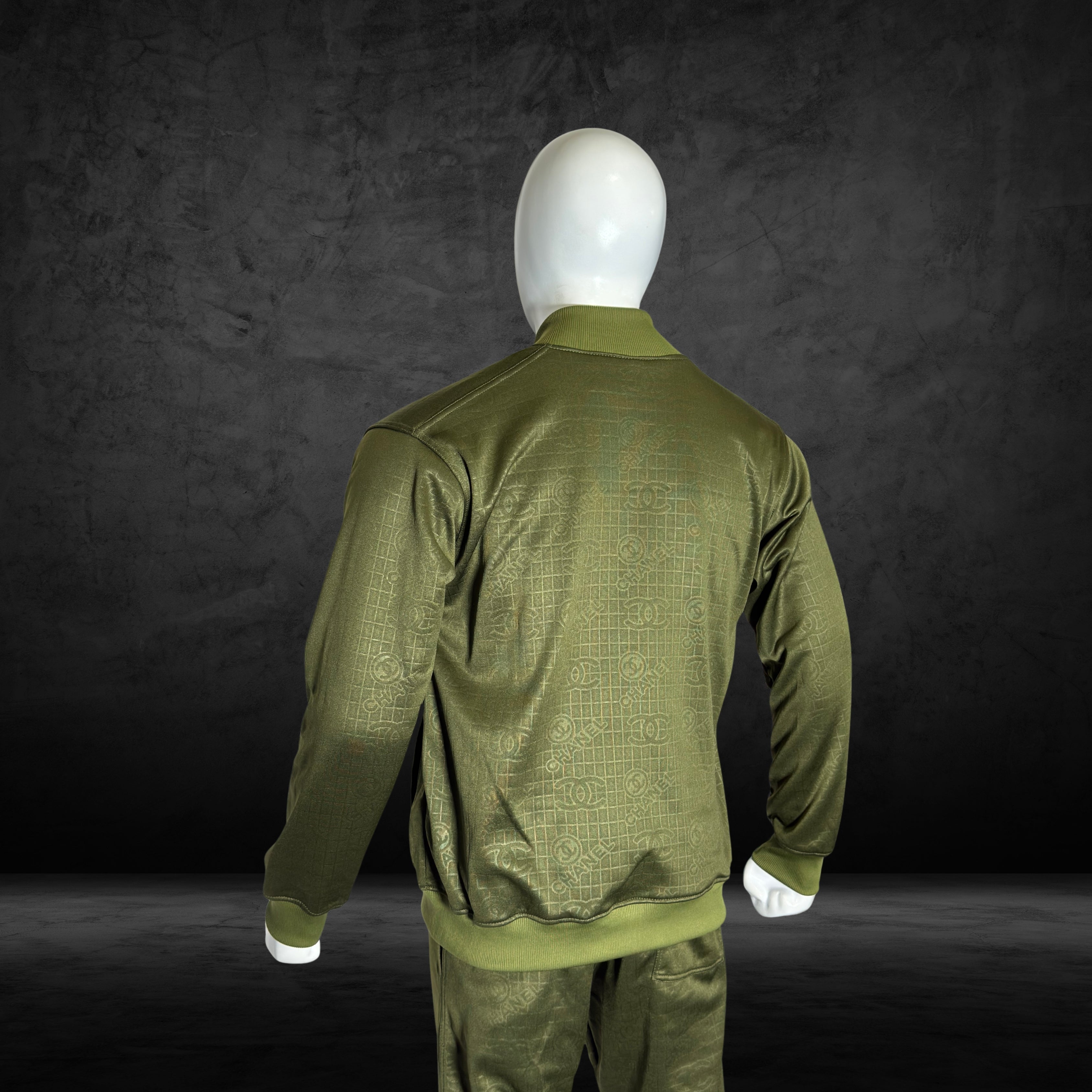 Line Embossing Fleece Jogging Suit