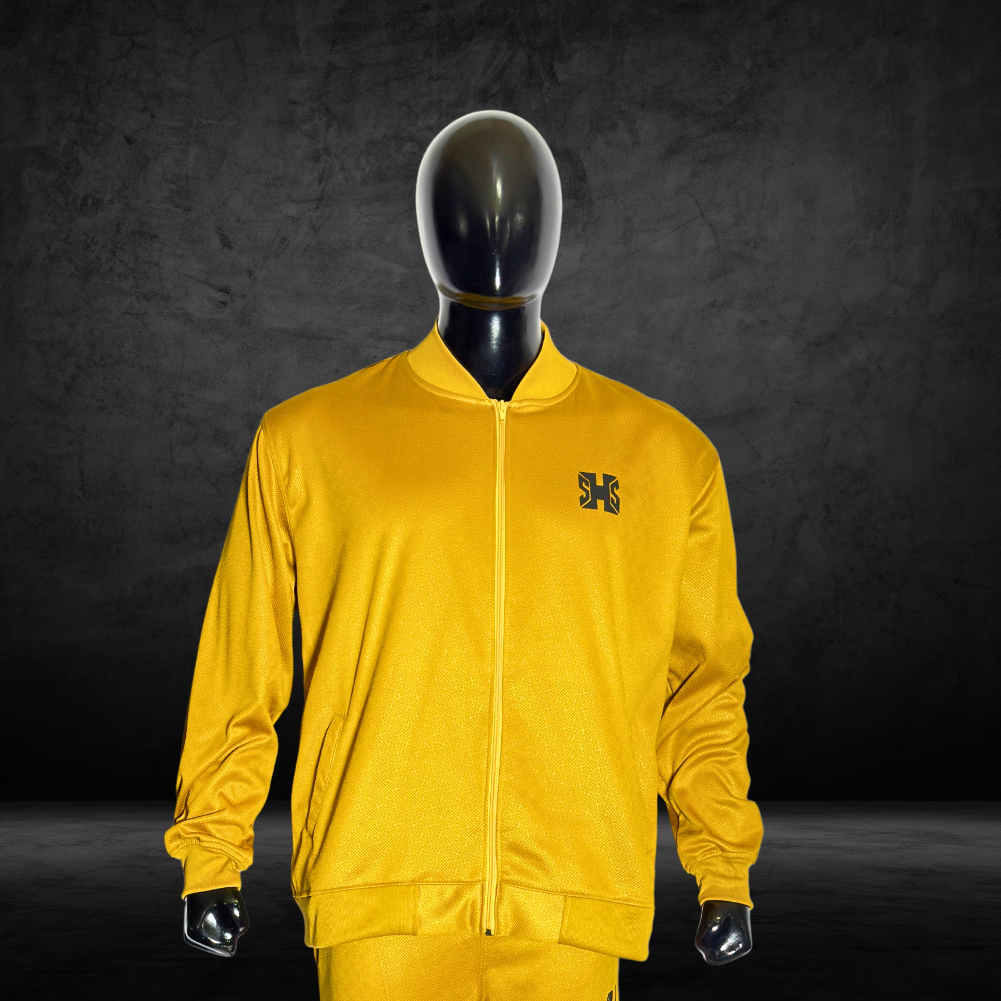 Line Embossing Fleece Jogging Suit