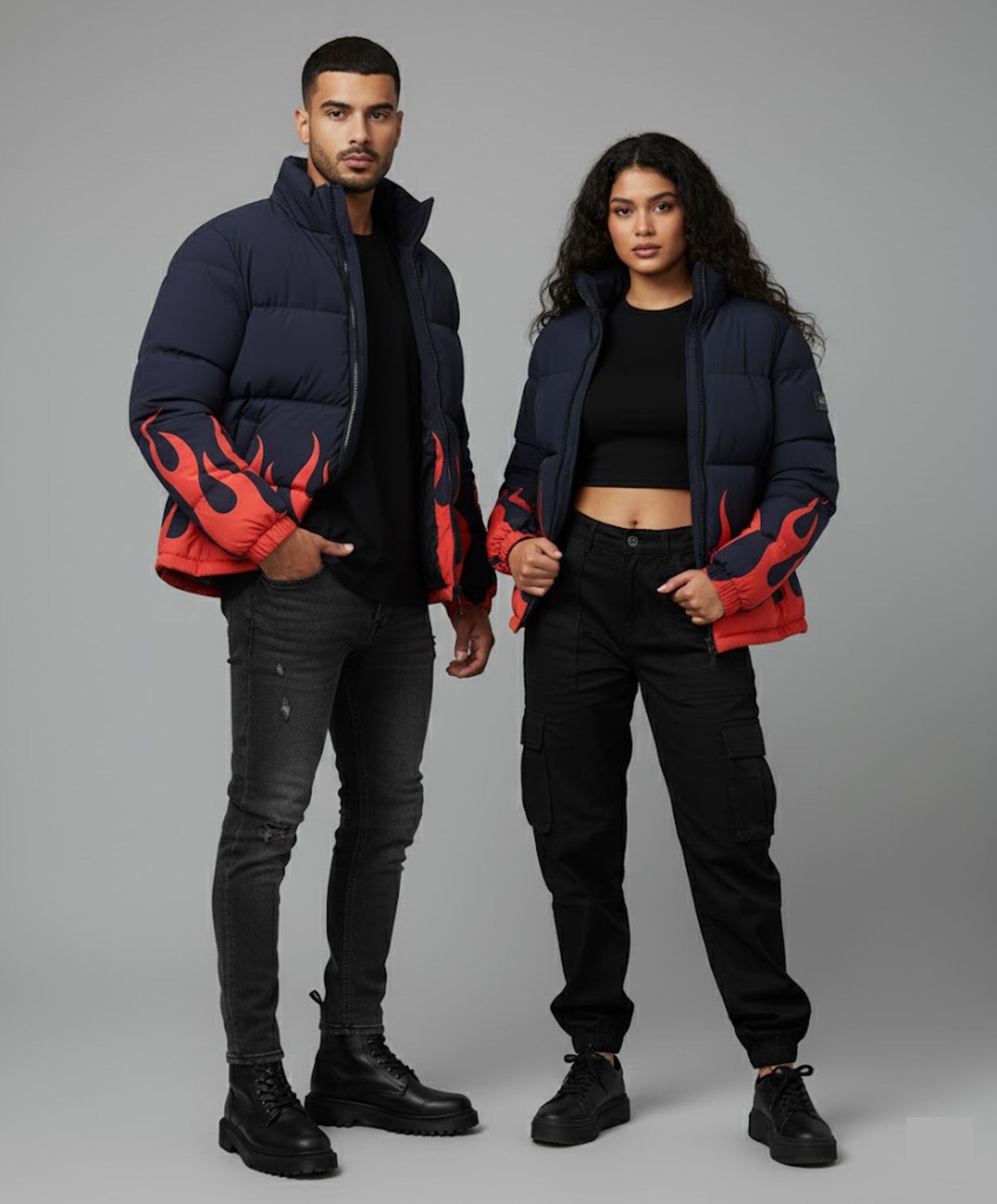 Flames Puffer Jacket