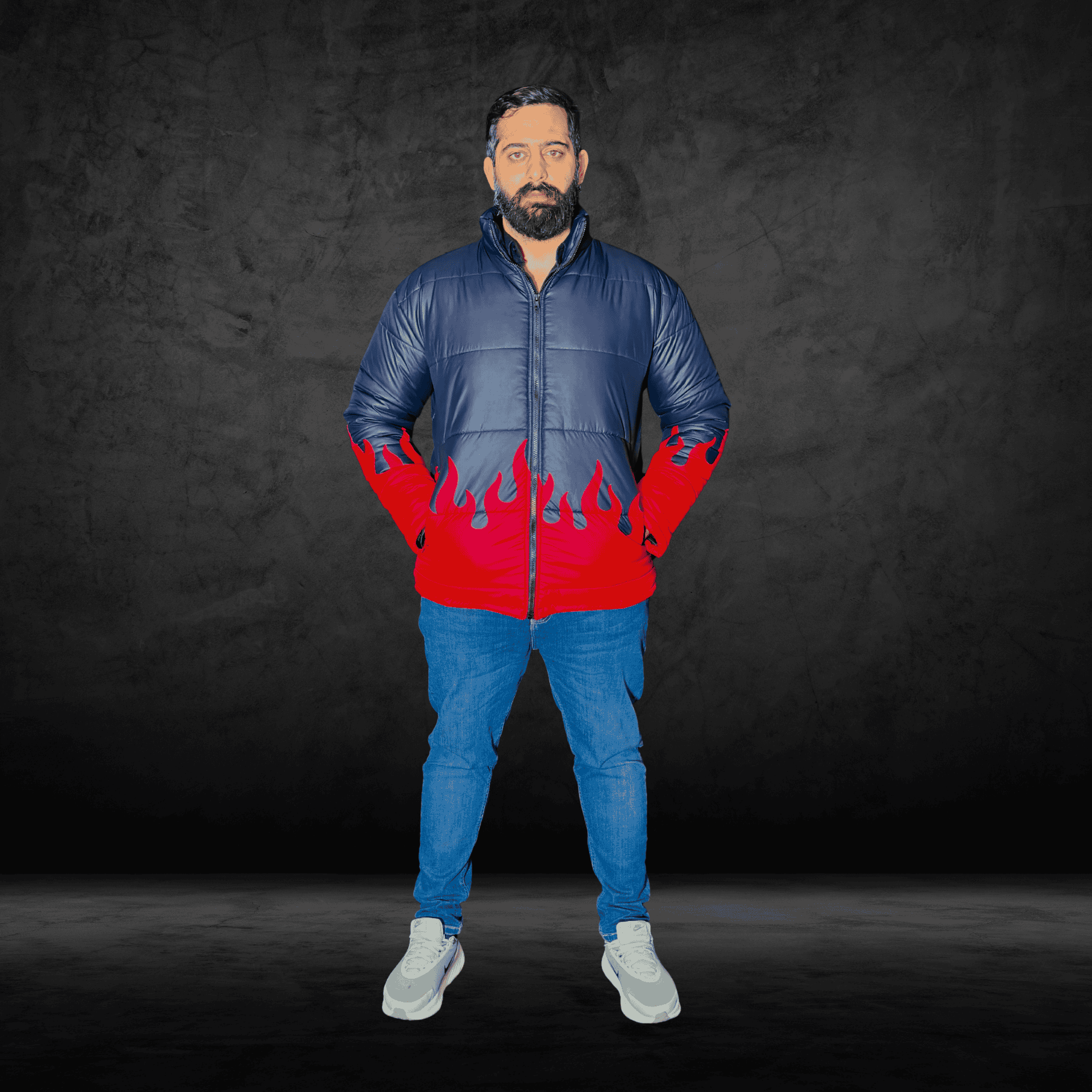 Flames Puffer Jacket